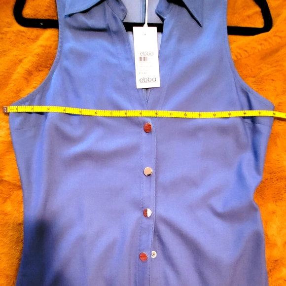 NWT Imported Columbia Designer EBBA Ladie's Sleeveless Button Down Maxidress 👗 - Picture 8 of 8